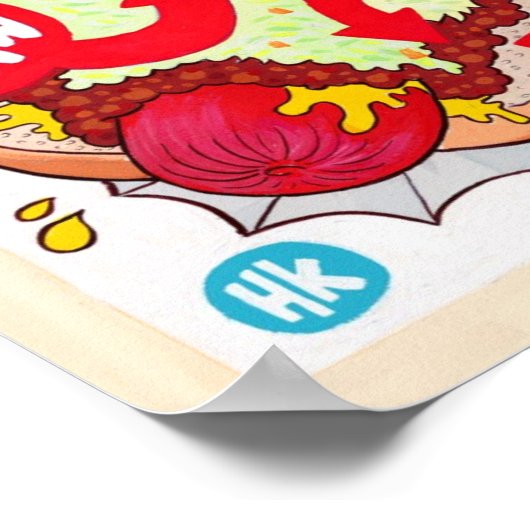 Small West Virginia Hot Dog Poster (Hoek)