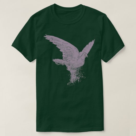 Small White Peace Dove Pocket Dispersion Effect 1 T-shirt (Design voorkant)