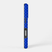 Small White Polka Dots on Cobalt Blue Phone Case iPhone Hoesje (Rechterkant)
