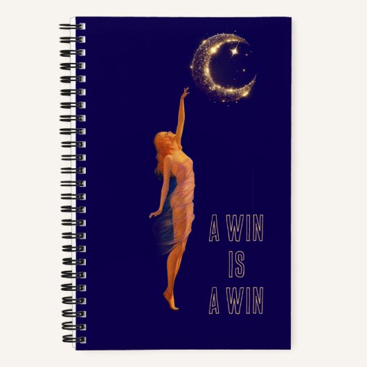 Small wins matter Art Moon Motivation Notebook Notitieboek (Voorkant)