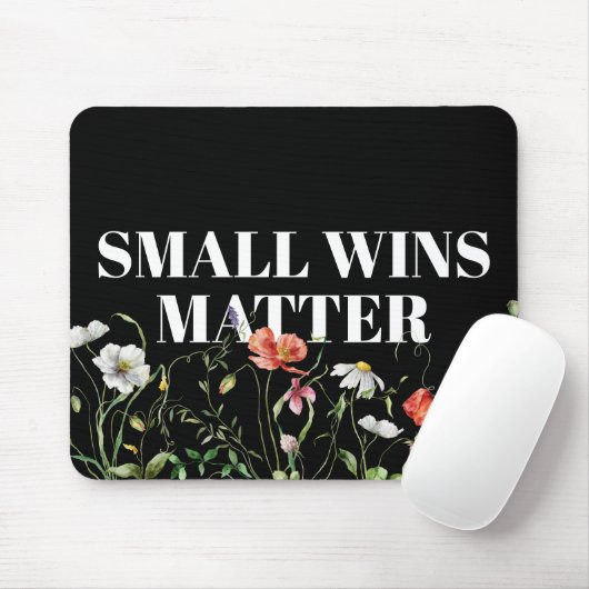Small Wins Matter Quote With Wildflowers Muismat (Met muis)