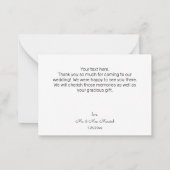 Small Wood Lace Blush & Peach Floral Hartelijk dan Notitiekaartje (Achterkant)