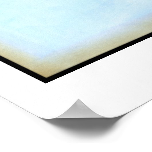 Small Yellow Bird Perched on a Branch Looking up Poster (Hoek)