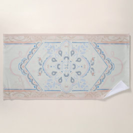 smallCUSTOM NAMEDelicate Seashell Medallion Strandlaken