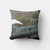 Smalle boot en bloementuin kussen (Voorkant)