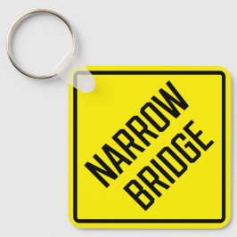 Smalle Brug Metalen Vierkante Sleutelhanger