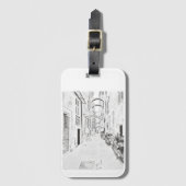 Smalle Italiaanse straat Bagagelabel (Voorkant (verticaal))