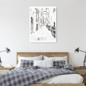 Smalle Italiaanse Straat Canvas Afdruk (Insitu (Slaapkamer))