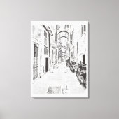 Smalle Italiaanse Straat Canvas Afdruk (Voorkant)