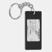 smalle Italiaanse straat Sleutelhanger (Voorkant Links)