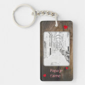 smalle Italiaanse straat - vaderdag Sleutelhanger (Voorkant)
