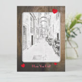 smalle Italiaanse straat - vaders dag Kaart (Staand voorkant)