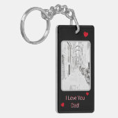 smalle Italiaanse straat - vaders dag Sleutelhanger (Voorkant Links)