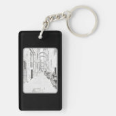 smalle Italiaanse straat - vaders dag Sleutelhanger (achterkant)