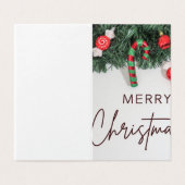 smalle kerstkaarten voor kerst kaart (Buitenkant ongevouwen)