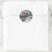 SMALLE SCHEPEN RONDE STICKER (Tas)