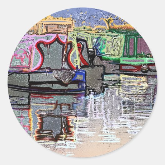 SMALLE SCHEPEN RONDE STICKER (Voorkant)