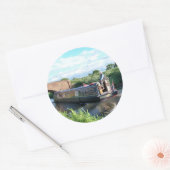 SMALLE SCHEPEN VOOR BINNENVAART RONDE STICKER (Envelop)
