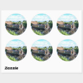SMALLE SCHEPEN VOOR BINNENVAART RONDE STICKER (Vel)