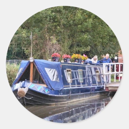 SMALLE SCHEPEN VOOR BINNENVAART RONDE STICKER (Voorkant)