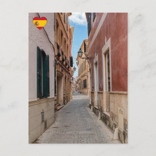 Smalle straat in Ciutadella - Menorca, Spanje Briefkaart (Voorkant)
