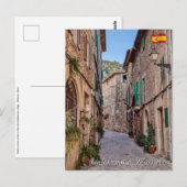 Smalle straat in het dorp Valldemossa - Mallorca Briefkaart (Voorkant / Achterkant)
