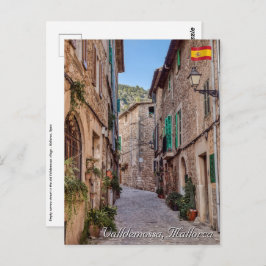 Smalle straat in het dorp Valldemossa - Mallorca Briefkaart
