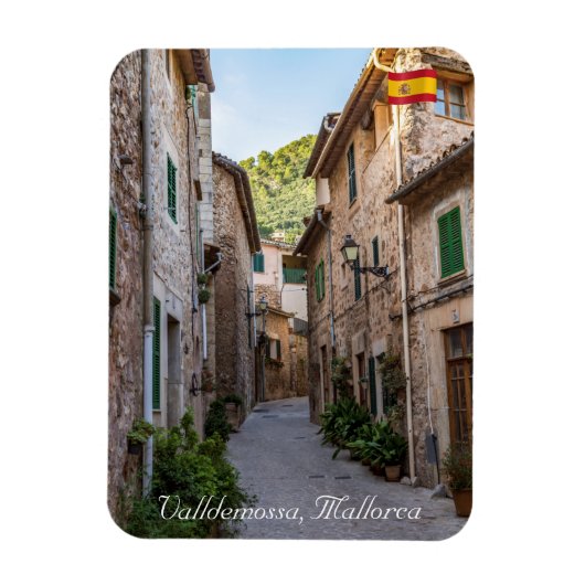 Smalle straat in het dorp Valldemossa - Mallorca Magneet (Verticaal)