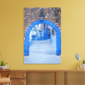 Smalle Straat Van Chefchaouen Canvas Afdruk (Insitu (Woonkamer))