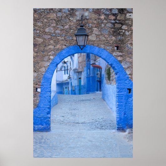 Smalle Straat Van Chefchaouen Poster (Voorkant)