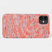 Smalle zalm en perzik mozaïek effect Case-Mate iPhone case (Achterkant (horizontaal))