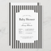 Smalle zwart-wit verticale Snoepjes streep Kaart (Voorkant / Achterkant)