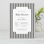 Smalle zwart-wit verticale Snoepjes streep Kaart (Staand voorkant)