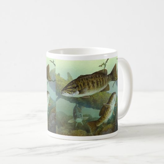 Smallmouth bass koffiemok (Voorkant rechts)