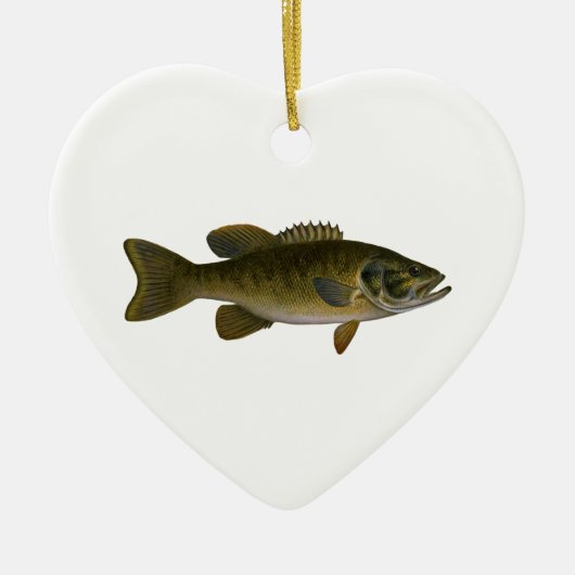 Smallmouth Bass Logo Keramisch Ornament (Voorkant)