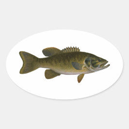 Smallmouth Bass Logo Ovale Sticker