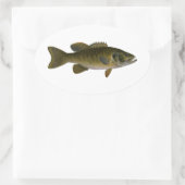 Smallmouth Bass Logo Ovale Sticker (Tas)
