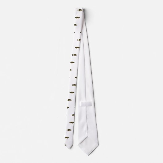 Smallmouth Bass Logo Stropdas (Achterkant)