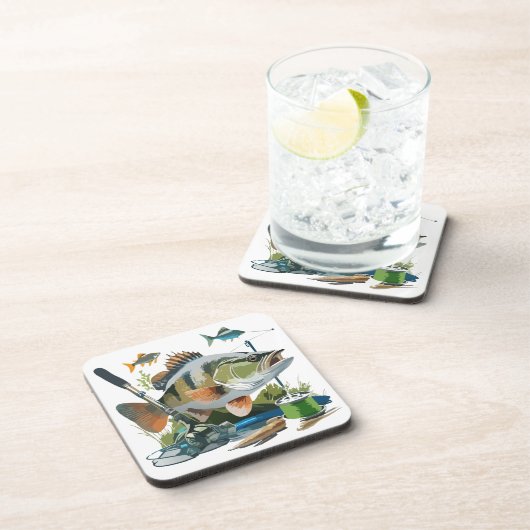 Smallmouth Bass met zijn juiste aanpak Bier Onderzetter (Rechterzijde)