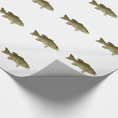 Smallmouth Bass (rode oogillustratie) Cadeaupapier (Hoek)