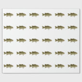 Smallmouth Bass (rode oogillustratie) Cadeaupapier (Vlak)
