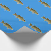 Smallmouth Bass (rode oogillustratie) Cadeaupapier (Hoek)