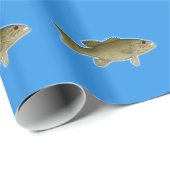 Smallmouth Bass (rode oogillustratie) Cadeaupapier (Rol Hoek)