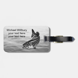 Smallmouth Bass Vist Bagagelabel