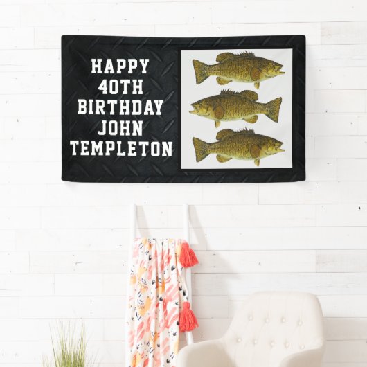 Smallmouth Bass Vist Cool Mannen Spandoek (Insitu)