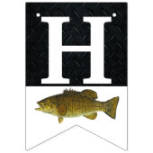 Smallmouth Bass Vist Happy Birthday Vlaggetjes (Tweede vlag)