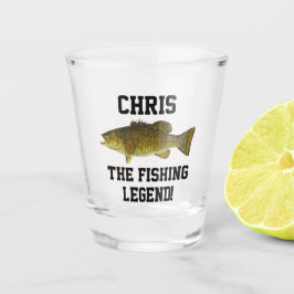 Smallmouth Bass Vist Naam Legend Shot Glass Glas