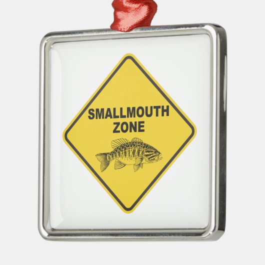 Smallmouth Zone Metalen Ornament (Links)