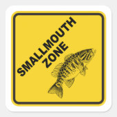Smallmouth Zone Vierkante Sticker (Voorkant)
