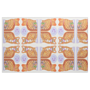 SmallTabby Cat met dansende Mice Pillow 8 per werf Stof